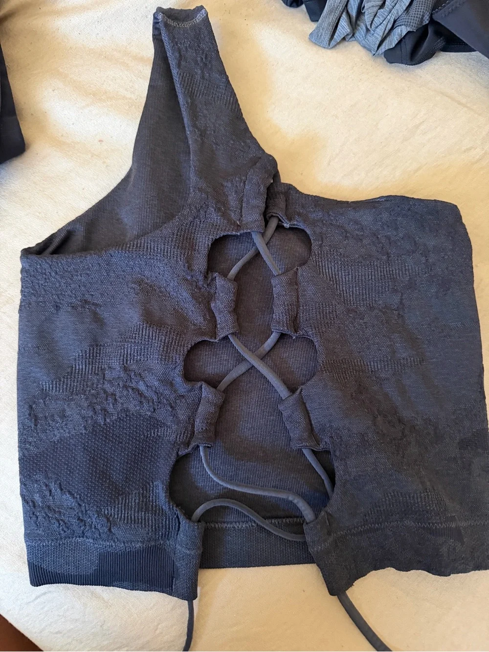 Gymshark one shoulder corset top